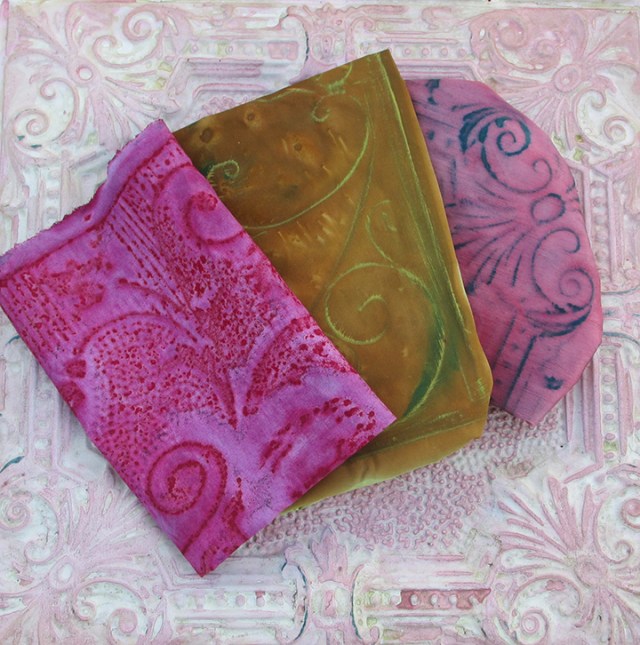 Cottons, Linens and Silks Over Vintage Tins