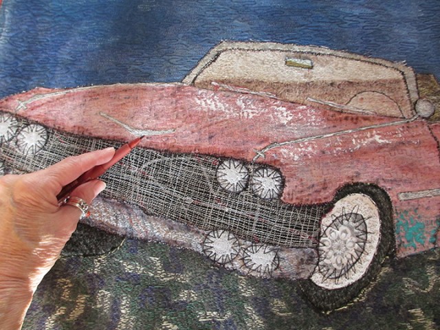 Shabby pink caddy comin down the pike 2016